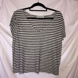 Urban Outfitters Striped V Neck Tee Shirt